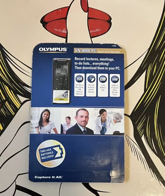 Olympus VN-8000PC 1GB Digital Recorder LCD Display PC Connection BRAND NEW
