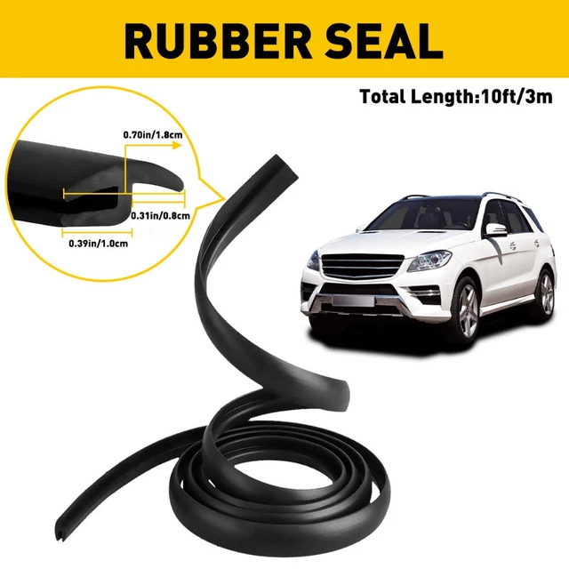 10FT Windshield Rubber Molding Seal Trim Universal for Windscreen and Windows US