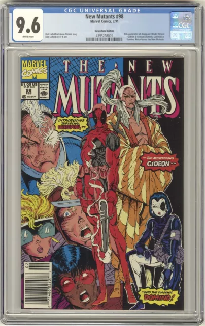 New Mutants #98 Newsstand Edition CGC 9.6 HI GRADE Marvel Comic KEY 1st Deadpool