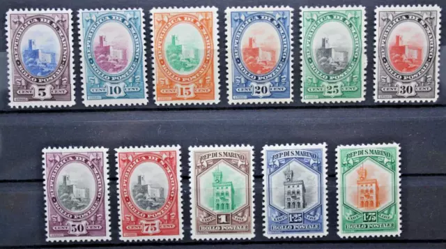 San Marino 1929 Vedute Edifici Serie Non Completa Nuova Mnh** (C.si)