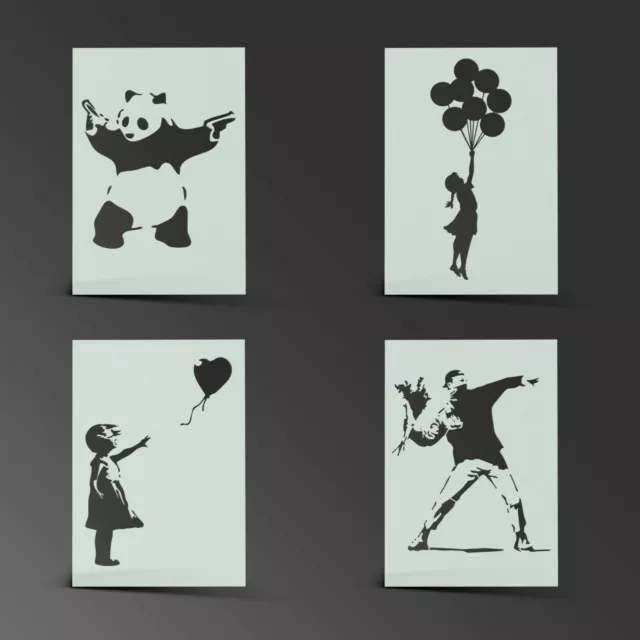 Banksy Stencil Mylar Sheet Painting Wall Art Craft Airbrush 190 Micron