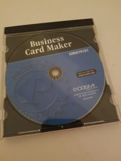 Business Card Maker CD by Cosmi, 2003 SJ021503