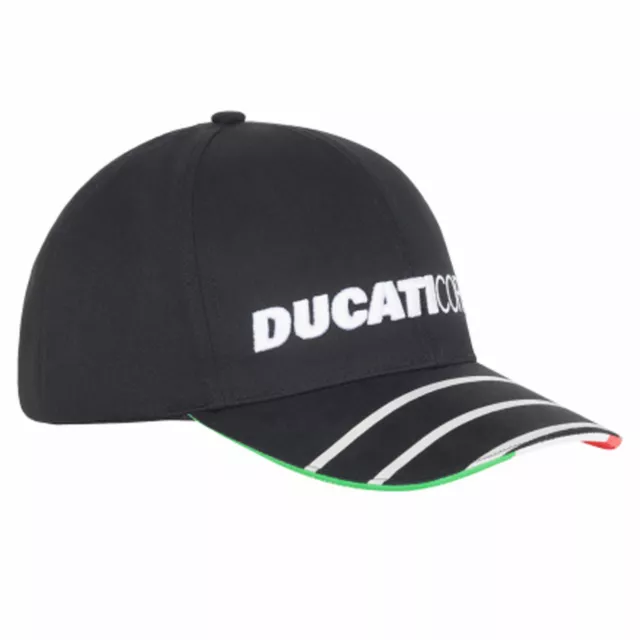 2020 Ducati Corse Racing MotoGP Baseball Cap Adult Size - BLACK / WHITE