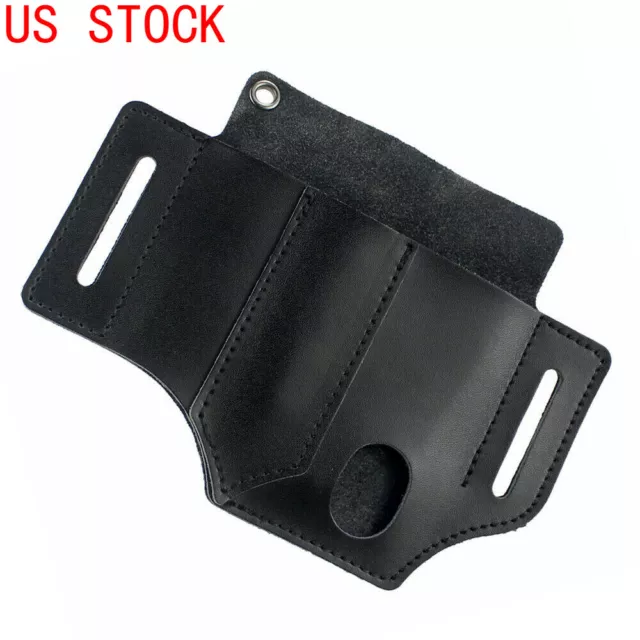 Multifunction Leather Belt Tool Pouch Portable for Flashlight Knife Storage Bag
