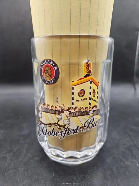 Beautiful Oktoberfest Munich Glass Bier Beer Mug Paulaner Munchen 0.5l SOHM