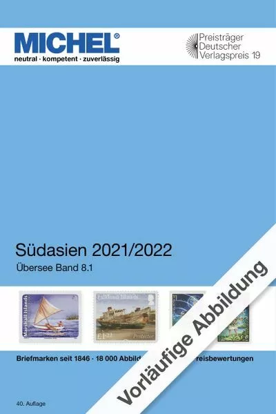 Michel Übersee Katalog Band 8.1 Südasien (Indien) 2021/2022