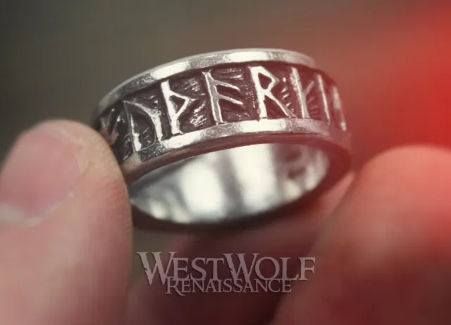 Viking Rune Ring - Norse/Norway/Nordic/Runic/Medieval/Band -- Size 9/10/11/12/13