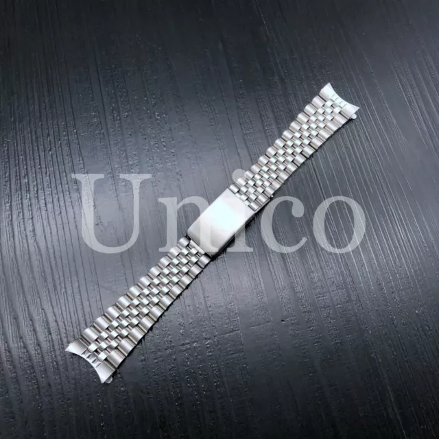 19Mm Jubilee Watch Band Fits For Rolex 34Mm Date Bracelet Top Quality Silver