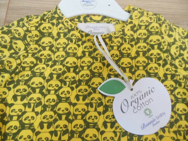 Organic cotton dress Bonnie Baby girl panda  9-12 m BNWT designer 2