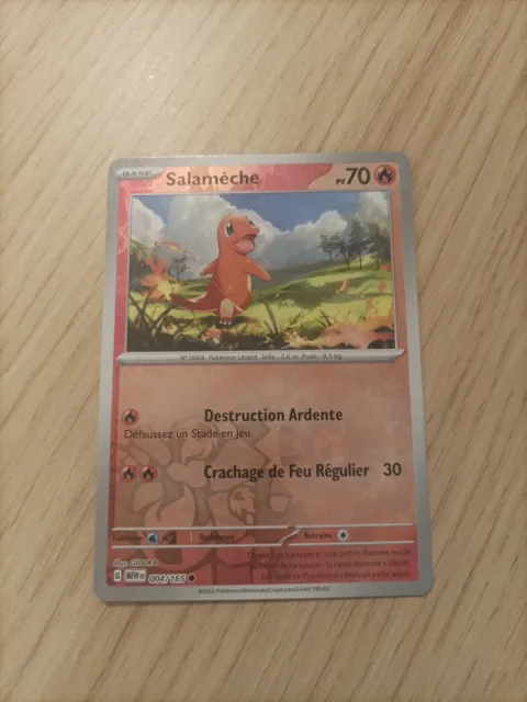 Pokemon Salameche Card 004/165 Reverse 151 Scarlet and Purple