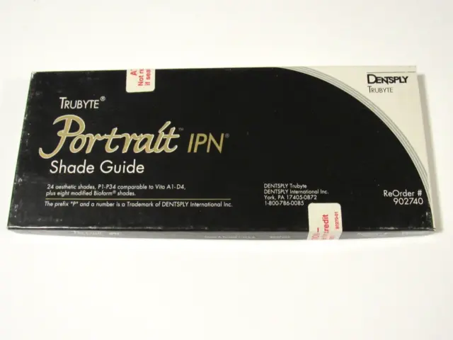 DENTSPLY Portrait IPN Trubyte Shade Guide New 24 shades