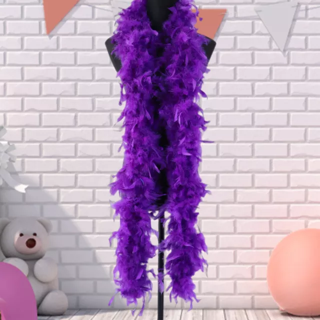 Fancy Dress Colorful Feather Scarf Lifeful for Fancy Dress Crafts (Purple)