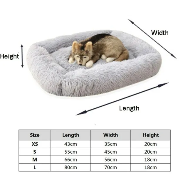 Bed Pet Fluffy Dog Cat Calming Sleeping Soft Plush Nest Warm Kennel Donut 12