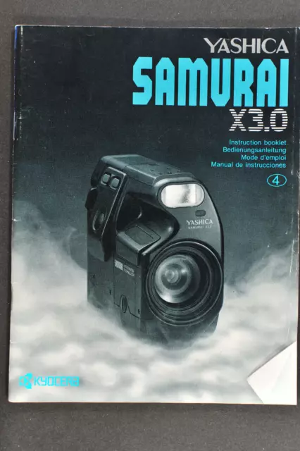 Yashica Samurai X3.0 manuale d'uso (4 lingue)
