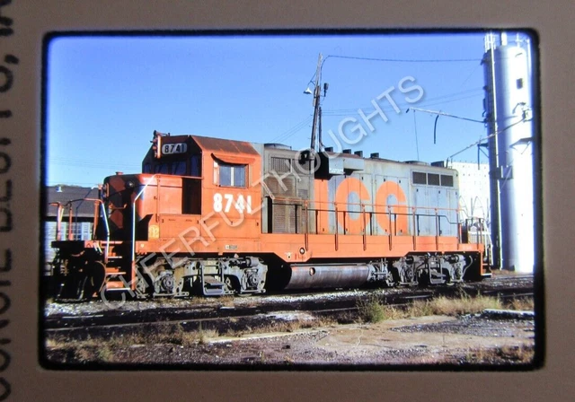 Original '83 Kodachrome Slide ICG Illinois Central Gulf 8741 GP9U Council  38R31