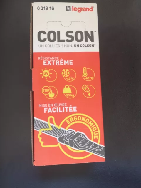 Collier Colson - l 9 - L 357 - Ø serrage 26 à 92 mm - gris