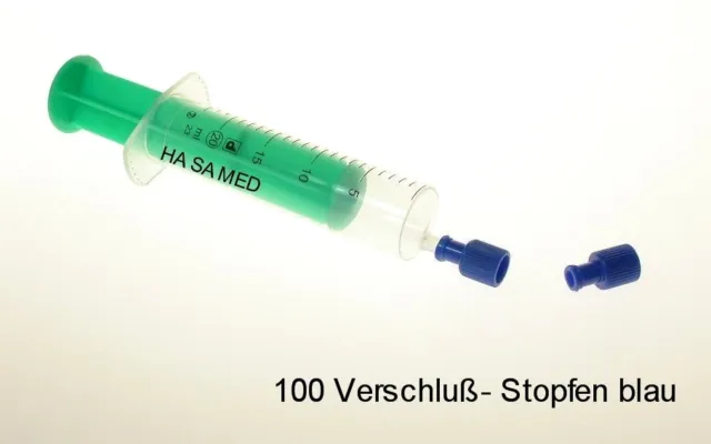 100 Kombistopfen blau Kombi- Stopper Verschluß- Stopfen, Verschluß- Kappen m/w