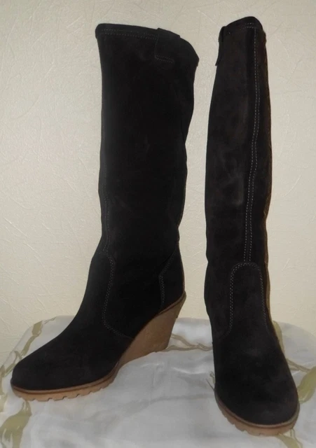 @ Superbes bottes compensées BEST CONNECTIONS en cuir (daim) T 40 , NEUVES ! @