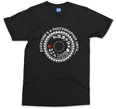 Funny Photographer T-shirt Camera Manual Mode photography Unisex Gift Tee Top