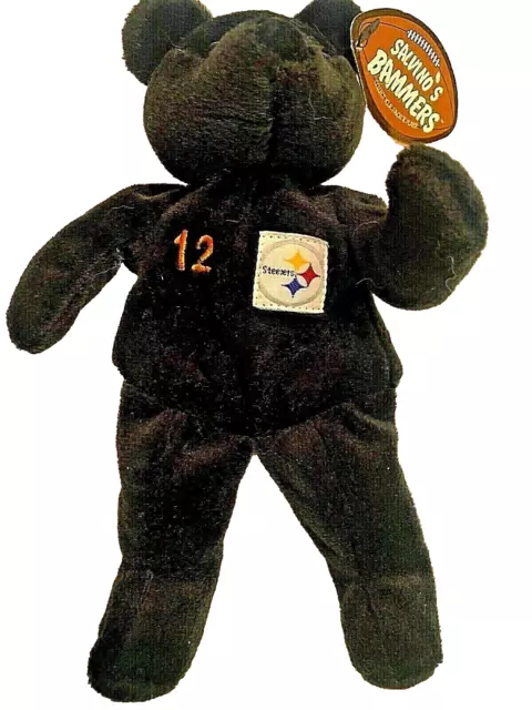 Beanie Bear NFL Pittsburgh Steelers Salvinos Bammers Terry Bradshaw 8 Inch Plush