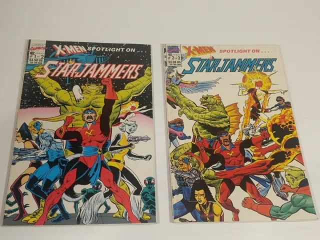 X-Men Spotlight on... Starjammers #1 & 2 (1990, Marvel) Lot