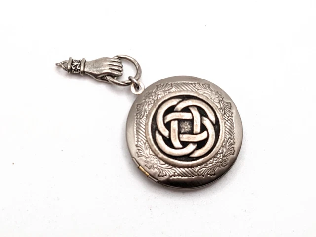Silver Tone Celtic Knot Enchanted Irish Locket Silver Tone Celtic Knot Enchanted Irish Locket
