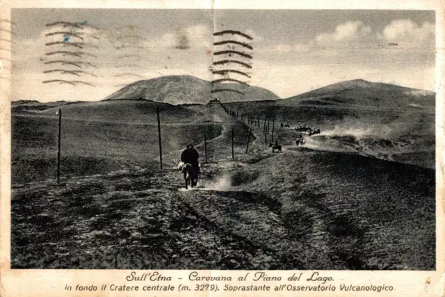 Catania Etna Carovana al piano del Lago, piega F. piccolo  spedita