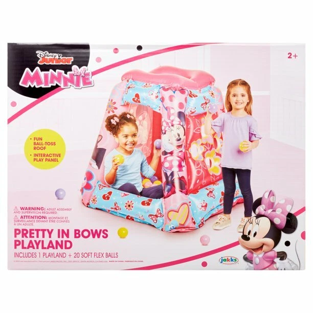 MINNIE MOUSE INFLATABLE Playland Ball Pit & 20 Balls New Damaged Box