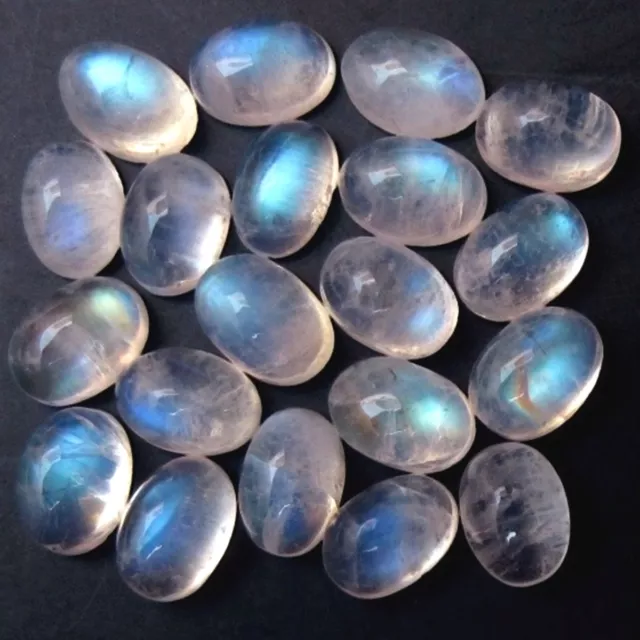 Wholesale Lot 6x4mm Oval Cabochon Natural Moonstone Loose Calibrated Gemstone