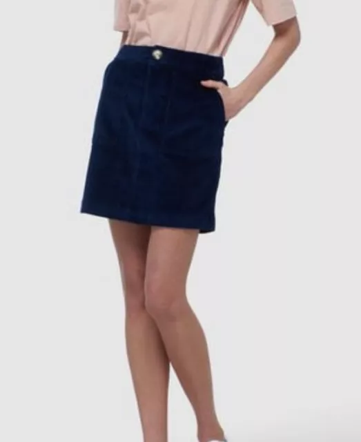 Ladies  size 14 MOSSIMO Navy Cord Skirt CHLOE  pockets New RRP$30  2271