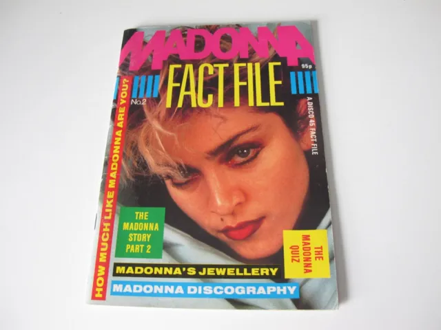 RARE MADONNA FACT FILE No.2 magazine 1986 (Disco 45). excellent condition