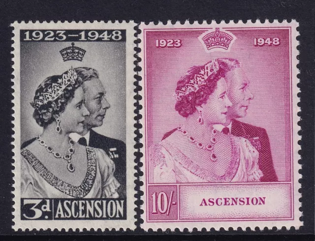 Ascension Island 1948 KGVI Royal Silver Wedding   SG.50/51 -lightly mounted mint