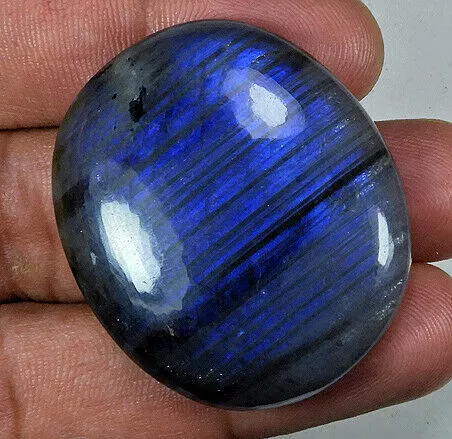 120Cts. Cabochon ovale en Labradorite bleu flash bleu naturel, pierres...