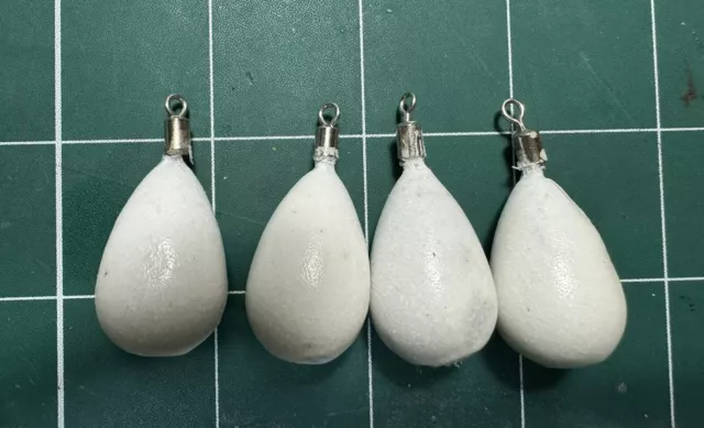 PEAR SHAPE BASS GLOW WEIGHTS 1.5oz X 4 WEIGHTS BASS BEACH LEADS COMPETITION