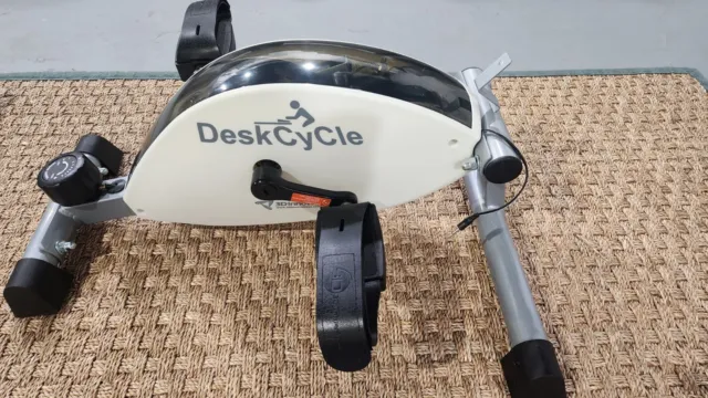 DeskCycle Cycle Under Desk Bike Pedal Exerciser Adjustable Leg - White