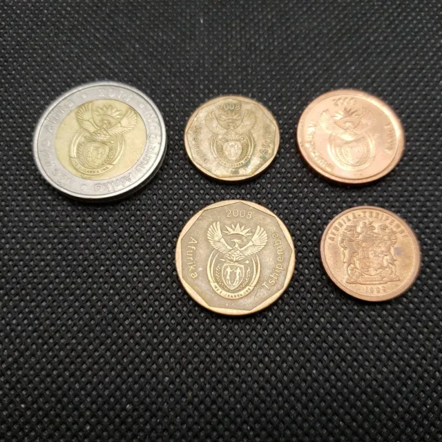 Lot 5 South Africa Circulated Coins Isewala Iningizimu Tshipembe - Bi-metal Bull