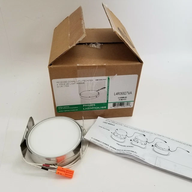 Lightolier L4R06827VA LED 4-Inch Down Light Engine Round 80 CRI 650-Lumens
