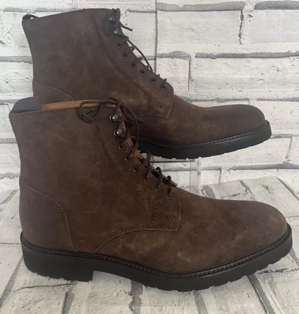 BNWOB MENS CHARLES TYRWHITT Waxed Suede Brown Lace Up Boots UK10 M25 £9 ...