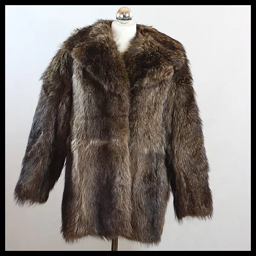WOMEN'S LADIES' WINTER Jacket Coat Brown Natural Genuine Leather Fur 12 ...