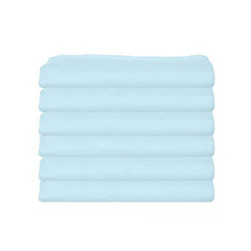 bkb Daycare 6 Piece Portable Crib Sheets Light Blue