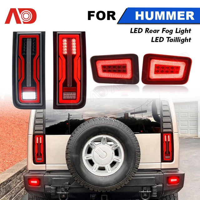 Smoke LED Tail Lights For 2003-2009 Hummer H2 SUV – Eagle Eyes Rear Brake Lamps (Pair)