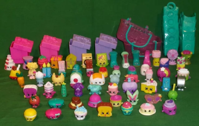 Nice 80 Piece Moose Toys' Shopkins Lot Tiny Figures Very Small Little