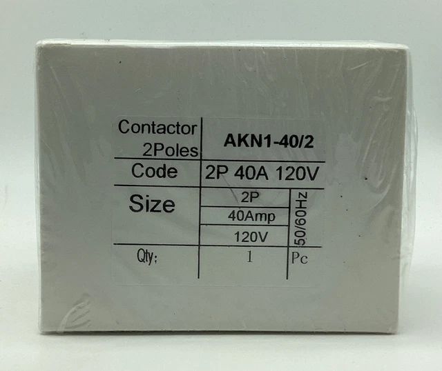 AUKENIEN 2 Pole 40 Amp 120 VAC AC Contactor 2P 40A 120V Coil Voltage Air
