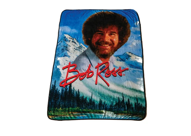 Bob Ross Design Morbido E Accogliente Coperta Misura Pile Peluche 114x152cm