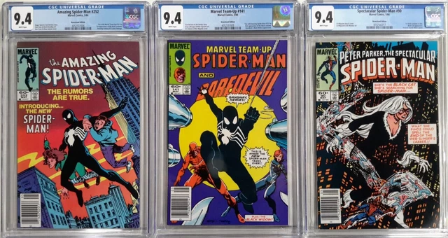 🕸Amazing Spider-Man 252/Marvel Team Up 141/Spectacular 90 Cgc 9.4 Lot Set🕷Wow!