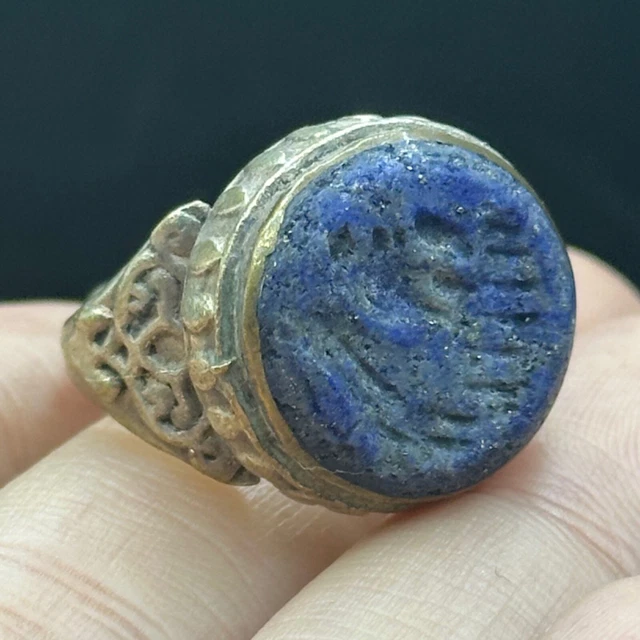Bague Romaine Antique En Taille-douce Plaquée Or – Pièce Originale Pré-1800