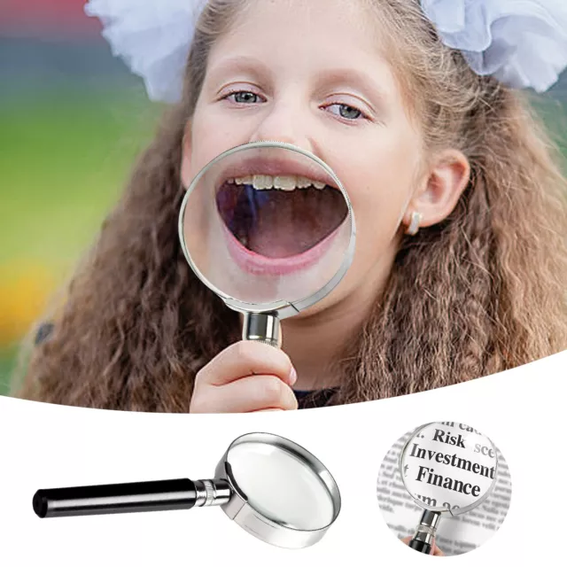 10X Magnifying Glass 2 Inch Handheld Glass Reading Magnifier For Small Print