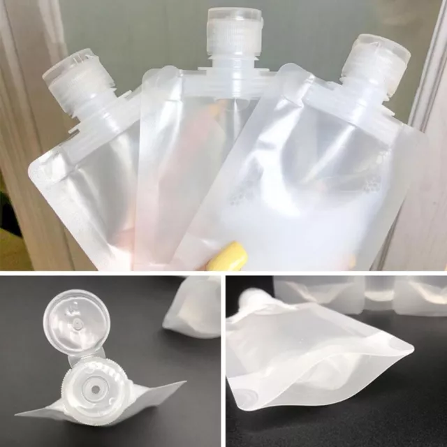 PET Cosmetic Storage Bag Transparent Beverage Nozzle Bags