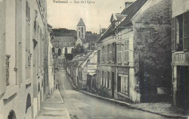 95 Cpa 95 Vetheuil Rue De L Eglise 27201