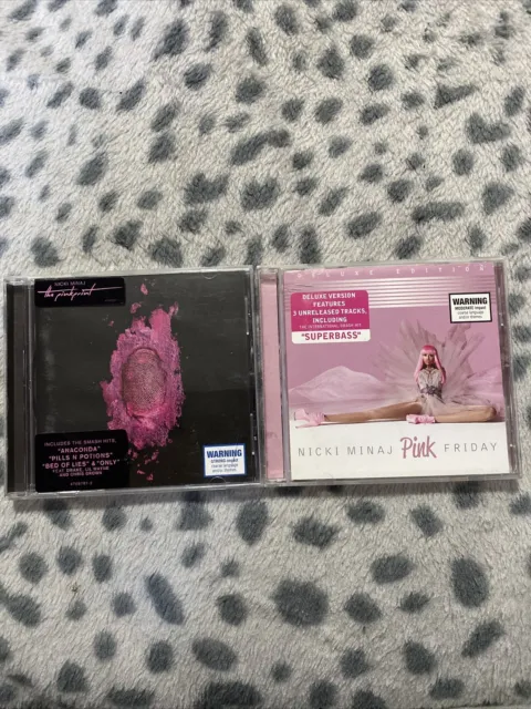 Nicki Minaj Albums CD: The Pink print & Pink Friday (deluxe) VGC Few Chips On Ca